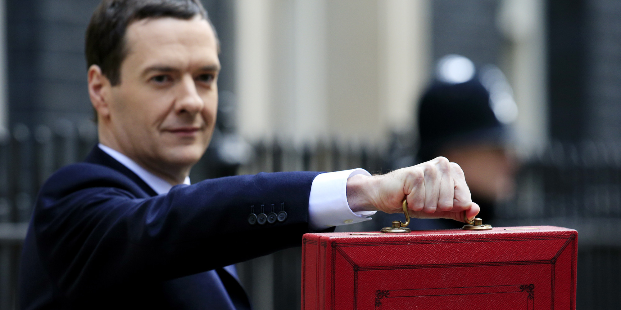 Chancellor of the Exchequer George Osborne outside 11 Downing Street, London, before heading to the House of Commons to deliver his annual Budget statement.